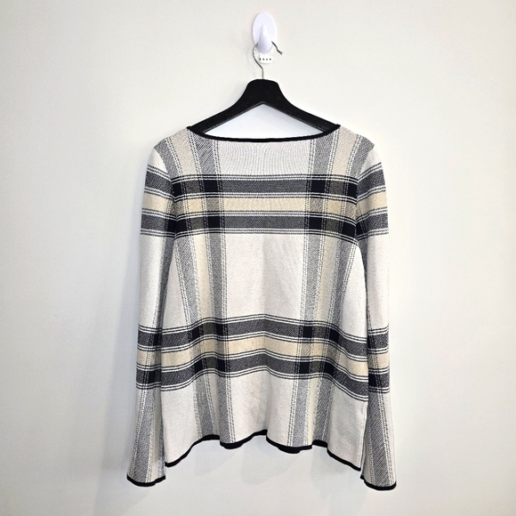Ann Taylor Plaid Checker Sweater Size L - Picture 2 of 4